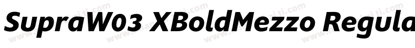 SupraW03 XBoldMezzo Regular字体转换